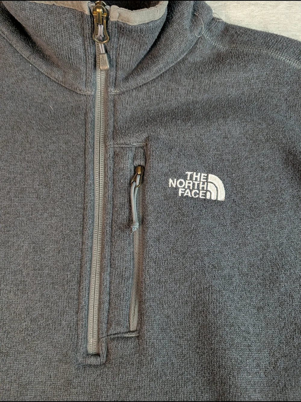 The North‎ Face Gordon Lyons Fleece Pullover Sweater 1/2 Zip Gray Mens L